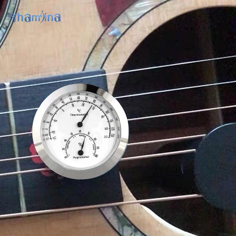 [Shamjina] Guitar Analog Hygrometer Thermometer Mini Round Dial ...