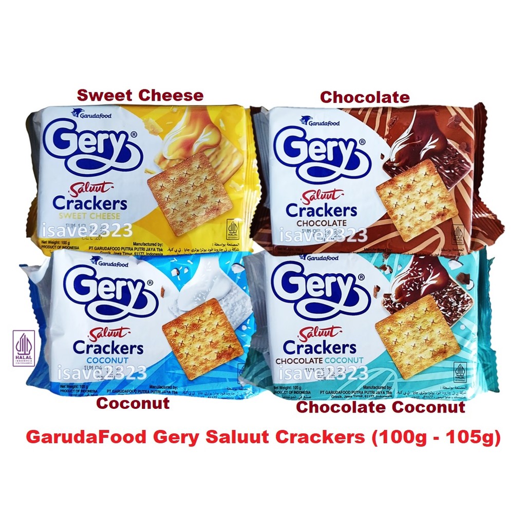 [HALAL] GarudaFood Gery Saluut Crackers (100g - 105g) - Sweet Cheese ...