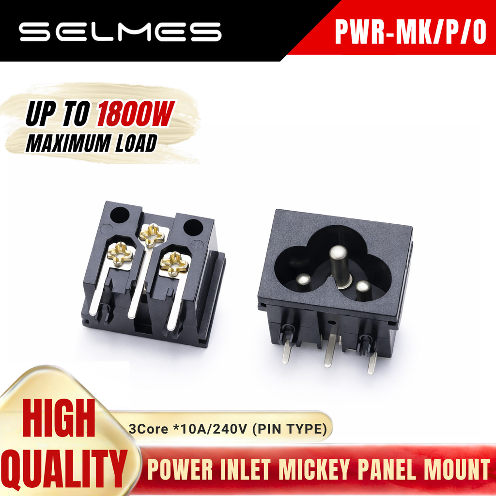 AC Power Inlet IEC C6 MICKEY 10A 250V Panel Mount 3PIN Embedded Power ...