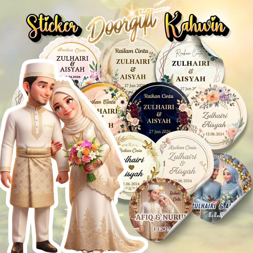 STICKER KAHWIN 50pcs / 100PCS | MAJLIS | DOORGIFT | WEDDING | GOODIES ...