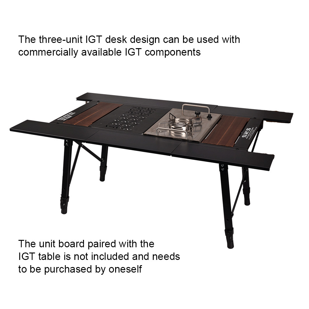 Three Unit Camping Liftable IGT Table Aluminum Alloy Outdoor IGT ...