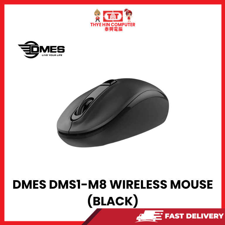 DMES DMS1-M8 WIRELESS MOUSE (BLACK) | Shopee Malaysia