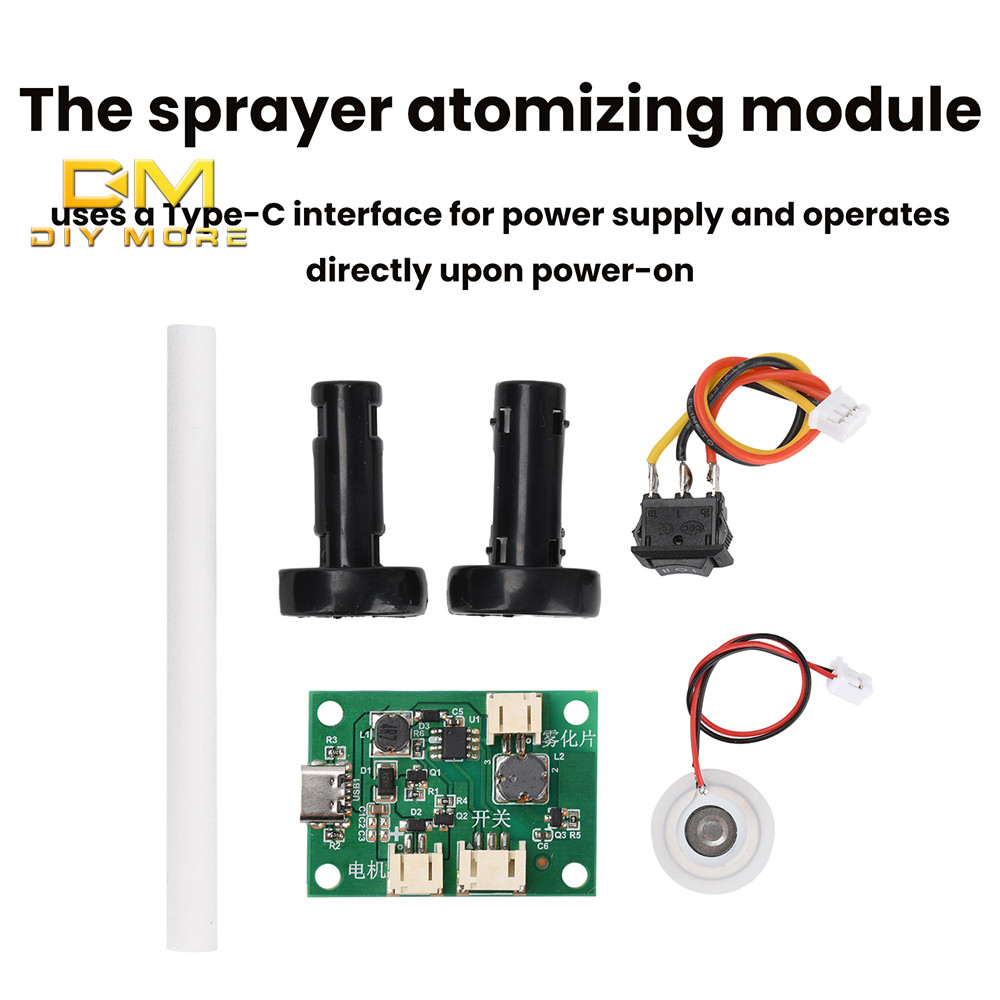 DIYMORE DC 5V Single Spray Fan Humidifier Module Atomization Control ...