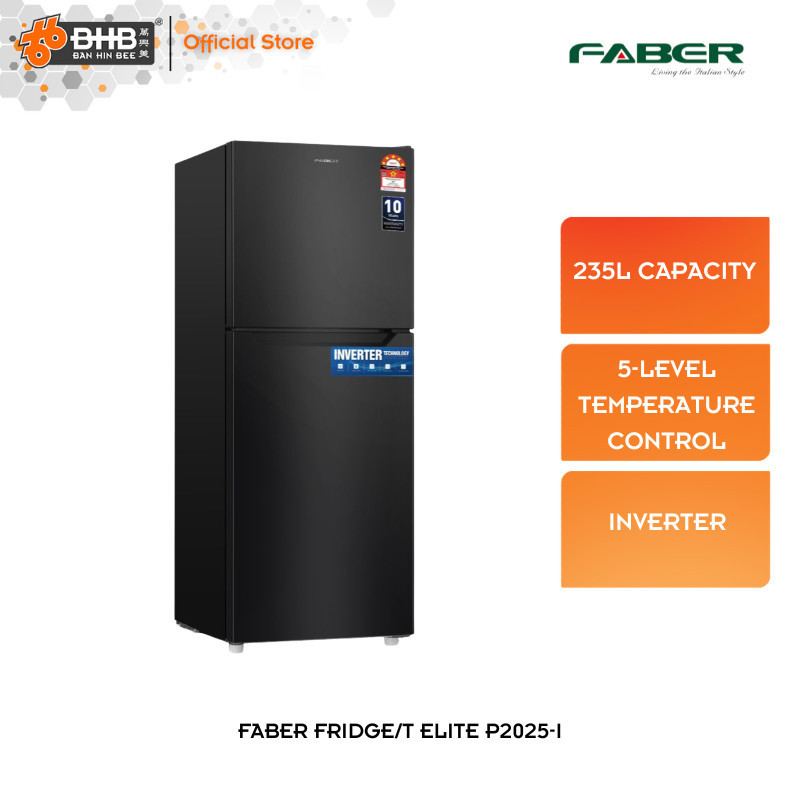 Faber 235L 2 Door Fridge ELITE P2025-i Inverter 5 Level Temperature ...