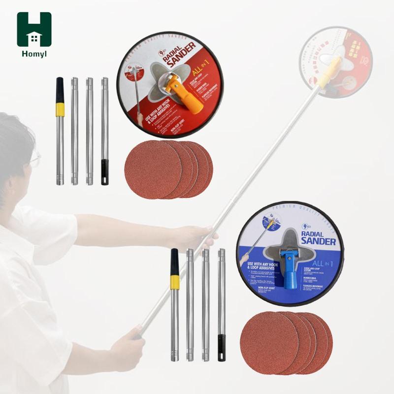 [Homyl] Drywall Sander, Hand-operated Rotary Sander with 5 Sanding ...