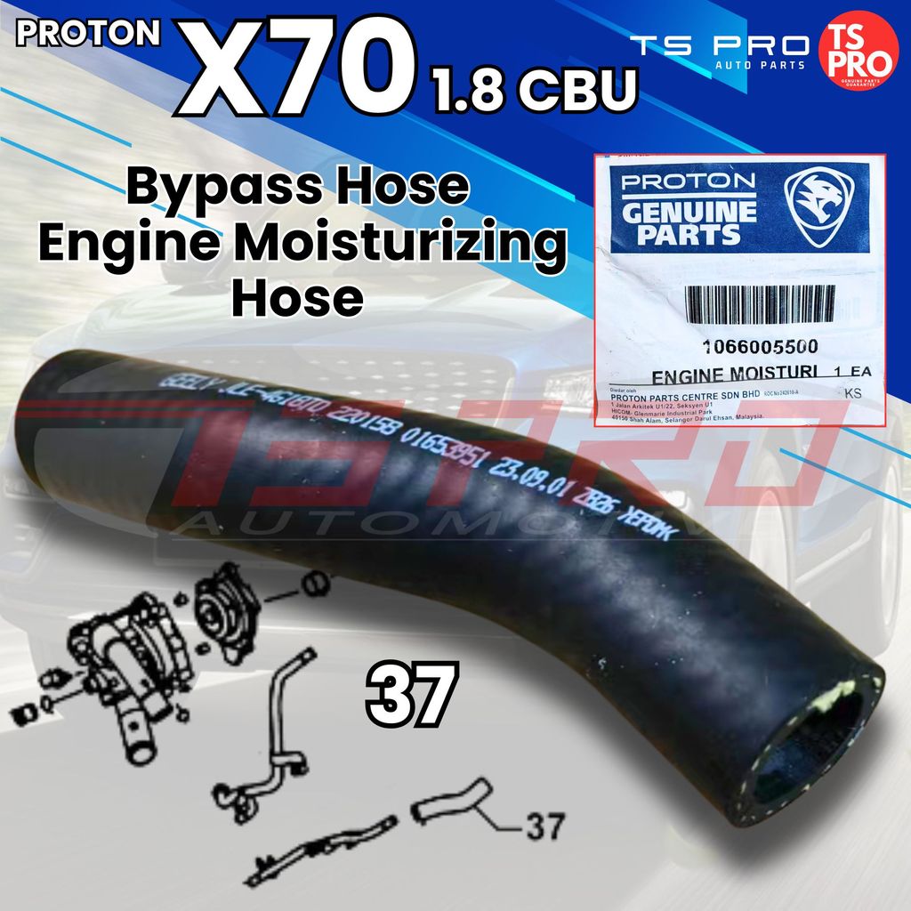 Geely Proton X70 1.8 CBU Genuine Bypass Hose Engine Moisturizing Hose ...