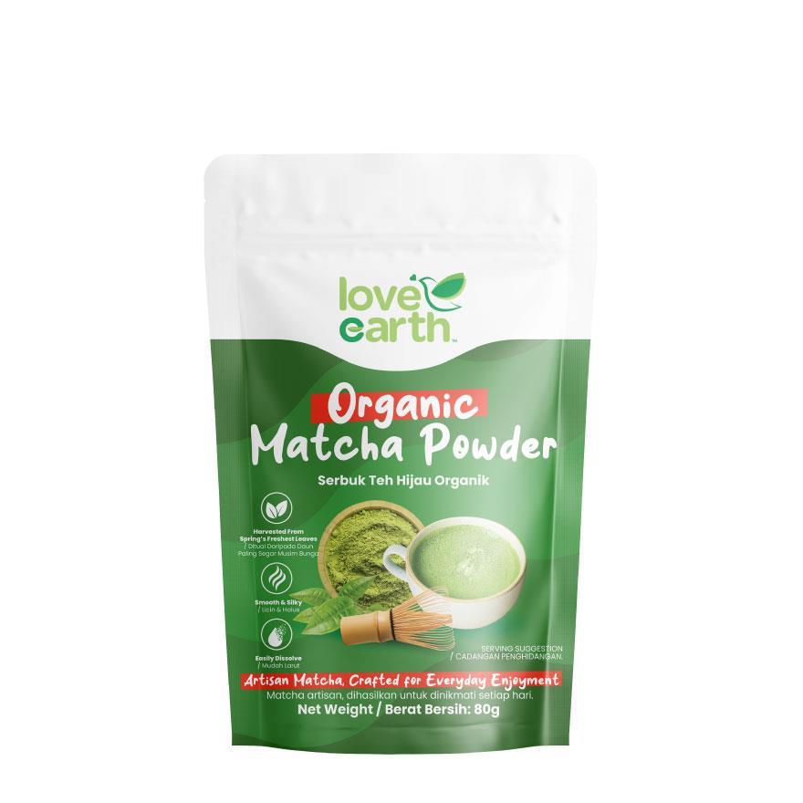 LOVE EARTH Organic Matcha Powder 80g | Shopee Malaysia