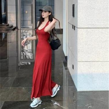 red dress shopee Korean version of the new sweet velvet long-sleeved A-line skirt Hello Kitty Red Dresses for
