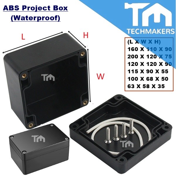 DIY Waterproof Electronic ABS Plastic case Project Junction Box Techmakers