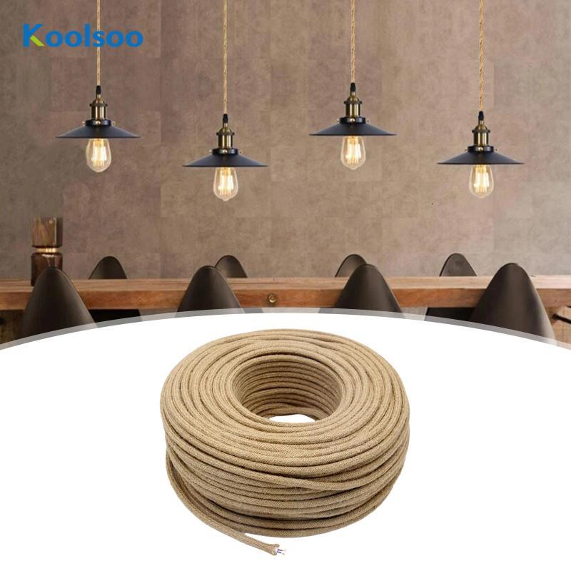 [Koolsoo] Electrical Wire Hemp Rope Covered Lamp Twisted Wire Rope Wire ...