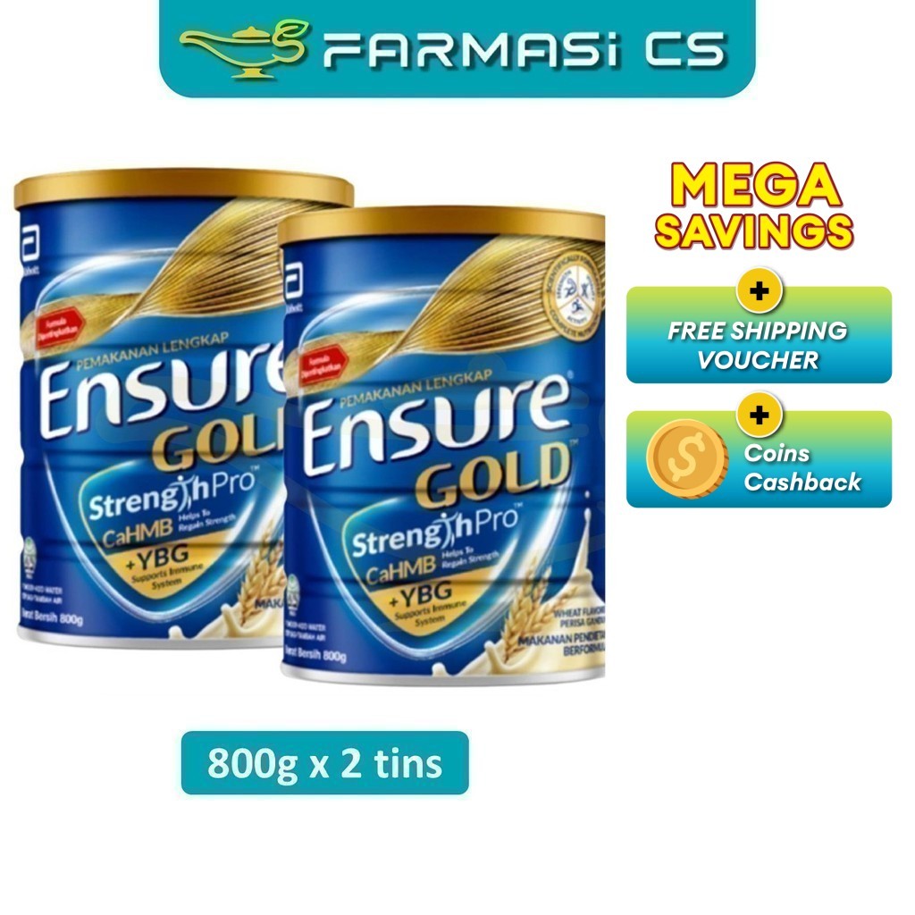 (FREE 2 Sachet) Abbott Ensure Gold Wheat 800g x 2 (TWIN) EXP:03/2027 ...