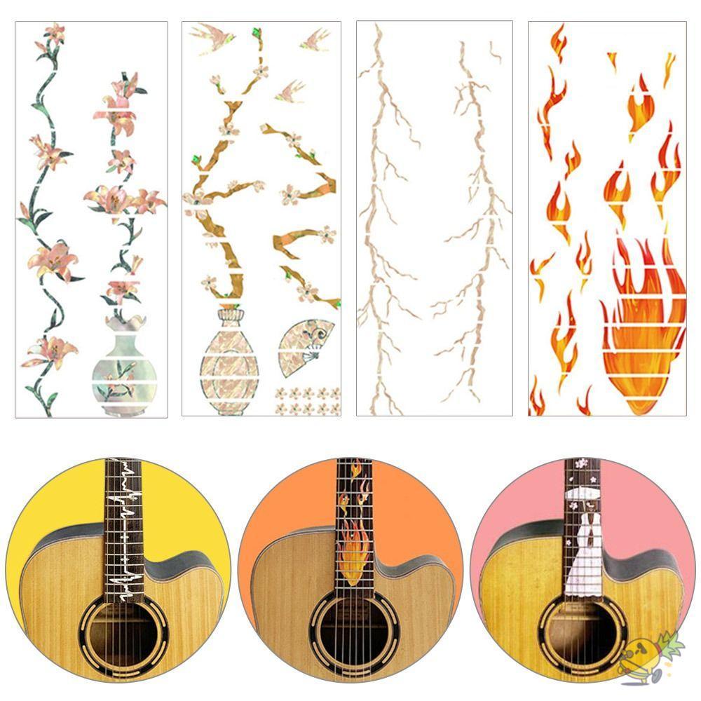 WXDX.TH Bass Inlay Decal, Electric Guitar Parts PVC Guitar Fretboard ...