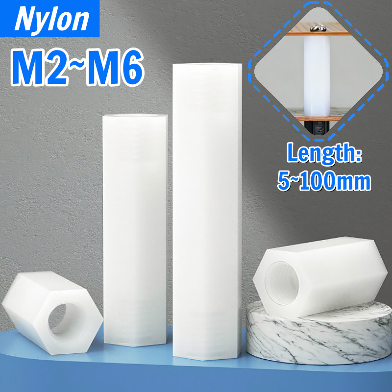 White Nylon Countersunk Head Screws – Phillips Flat Head Cross Groove Bolts, M2 To M8 Sizes (M6x40mm – 20-Piece Option), Plastic Machine Screws
