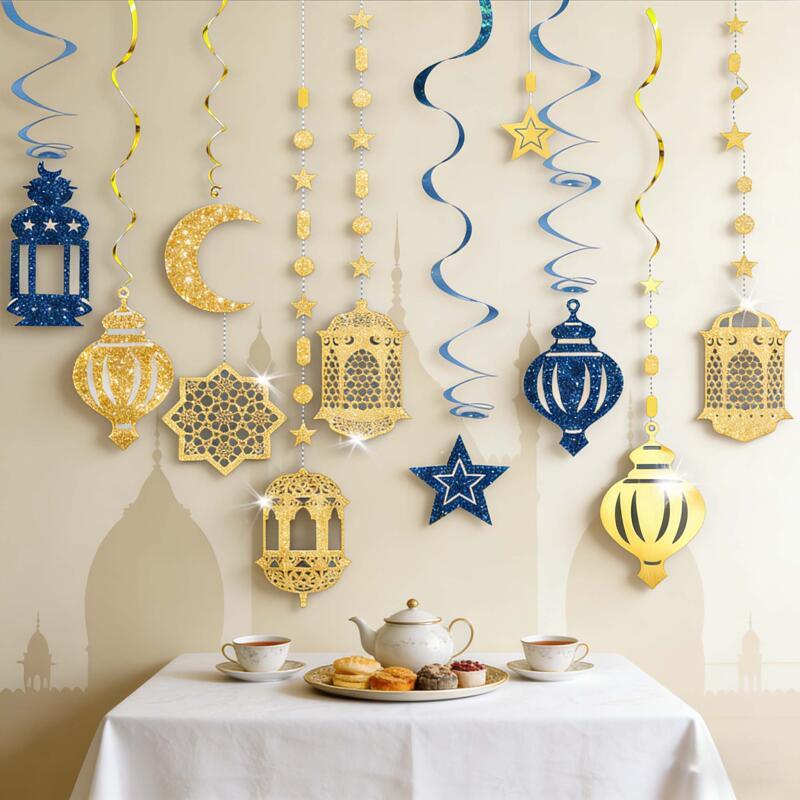 2026 Ramadan Decoration Hari Raya with Star Moon Pendants Ornament Eid ...