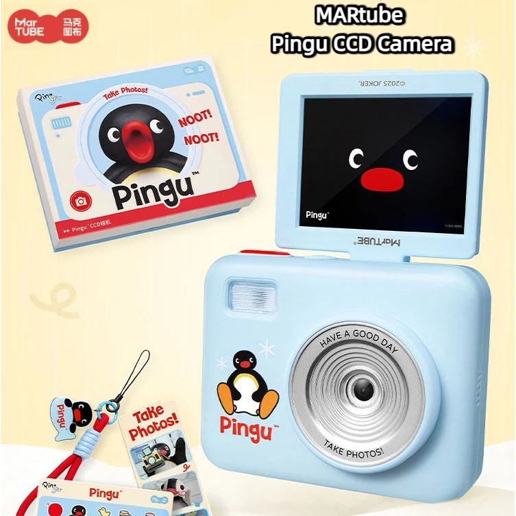 MARtube Pingu CCD Camera Flip Screen Pocket Camera MG25-98 Memory Card ...