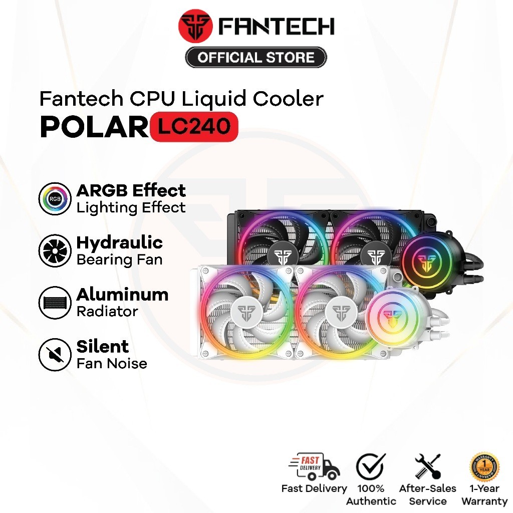 Fantech Polar LC240 CPU Liquid Cooler | Hydraulic Bearing Fan ...