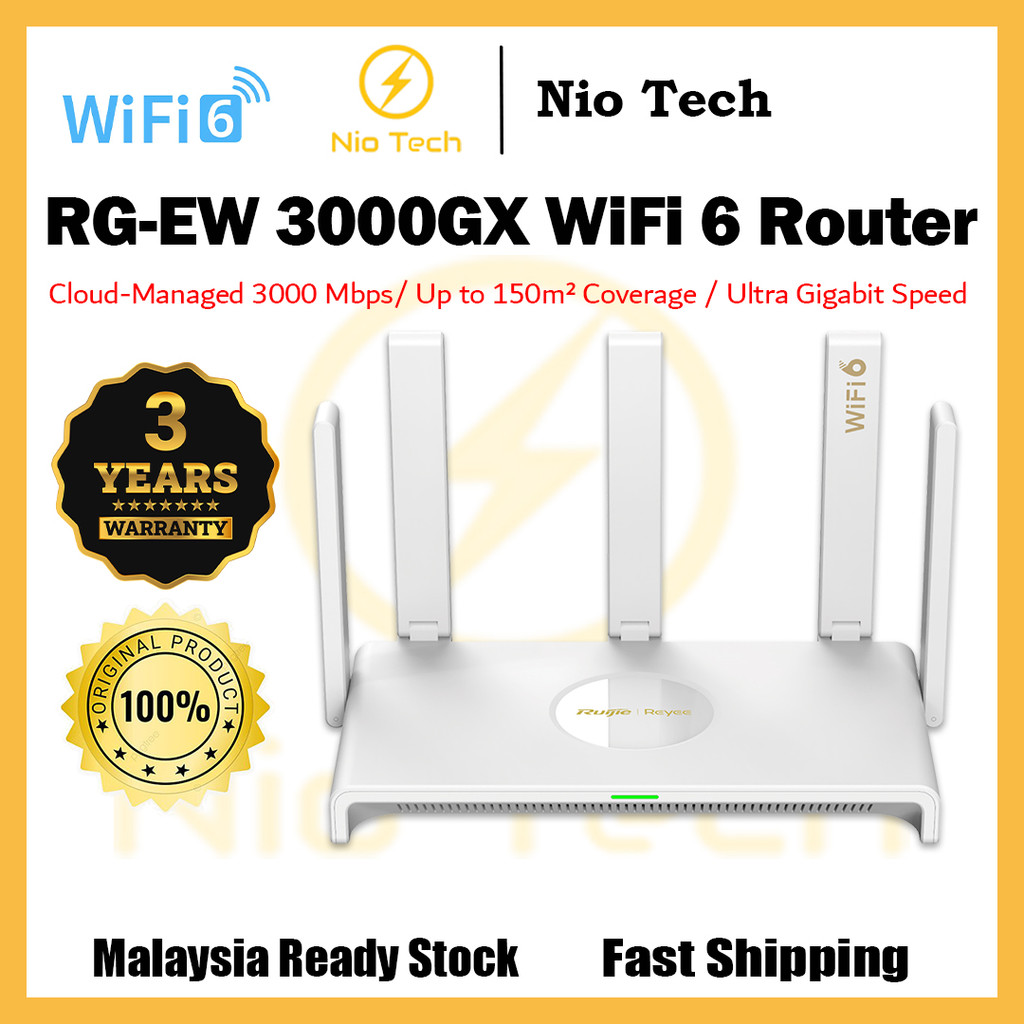 NioTech RG-EW3000GX WiFi 6 Router Dual-WAN Gigabit Router High Speed ...