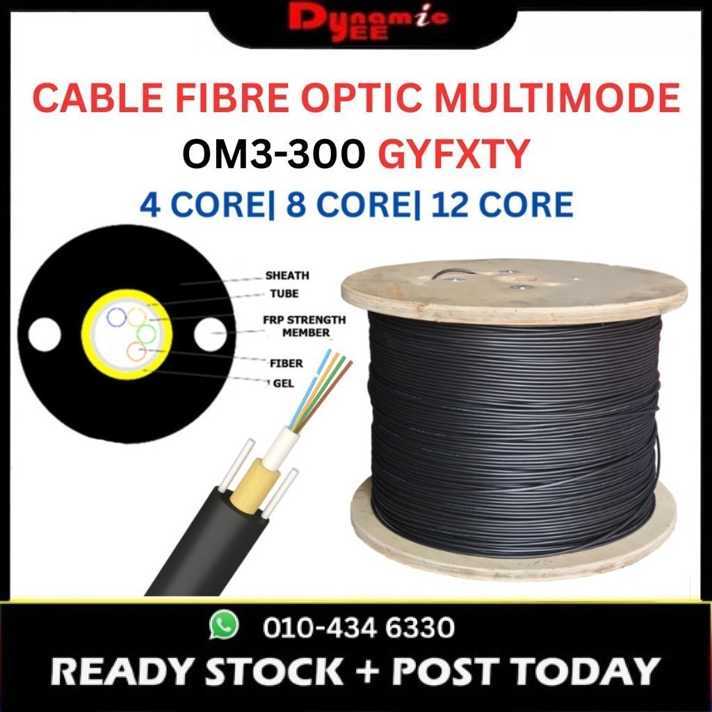 Cabel Fiber Optic Multimode OM3 300M GYFXTY | 4 Core / 8 Core / 12 Core ...