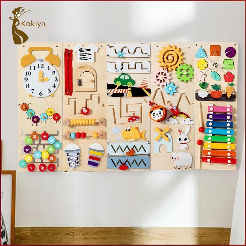 [kokiya] 5Pcs Wall Activity Board Toy Busy Board Intelligence ...