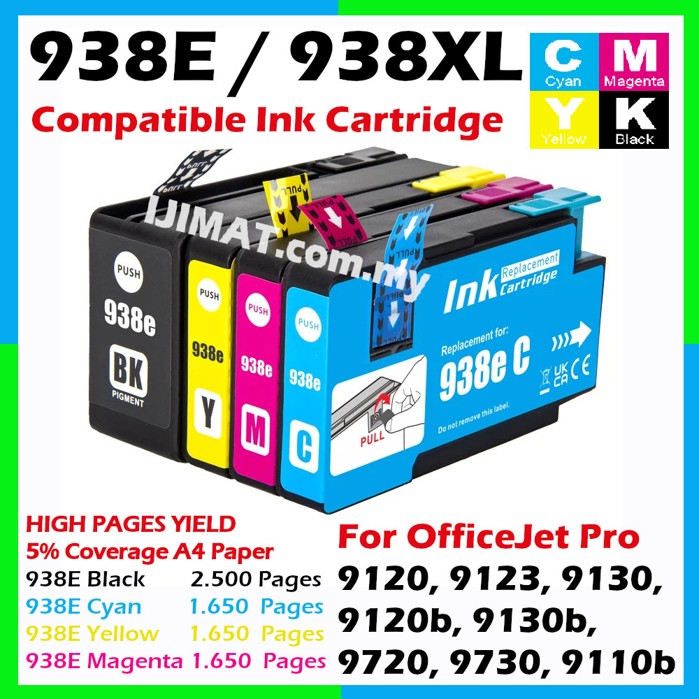 Compatible Ink Cartridge 938E 938e 938 use For HP OfficeJet Pro 9120 ...