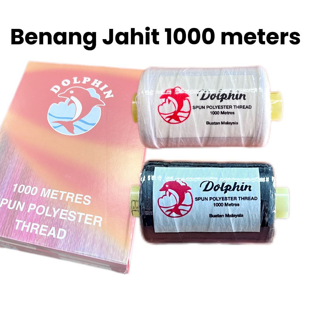 Benang Jahit 1000mts/ Benang Jahit Dolphin 1000mts/ Jahit Benang ...