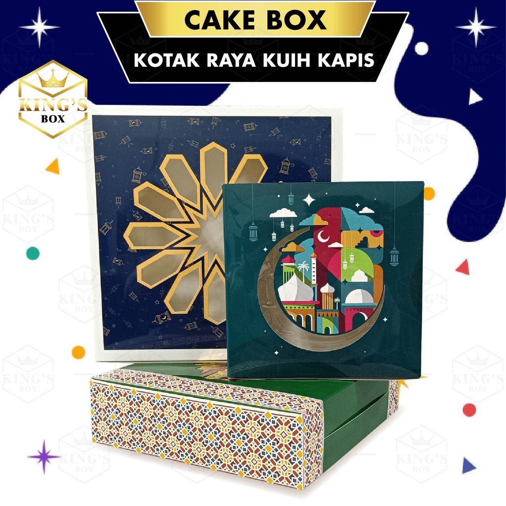 KGB Printed Raya Box Window Cake Box Kotak Kek Colour Box Kotak Talam ...