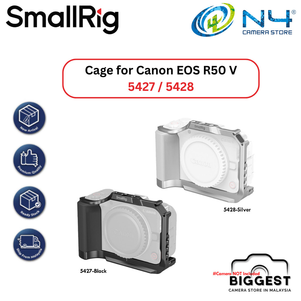 SmallRig Cage For Canon EOS R50 V Black [5427] / Silver [5428] Camera ...