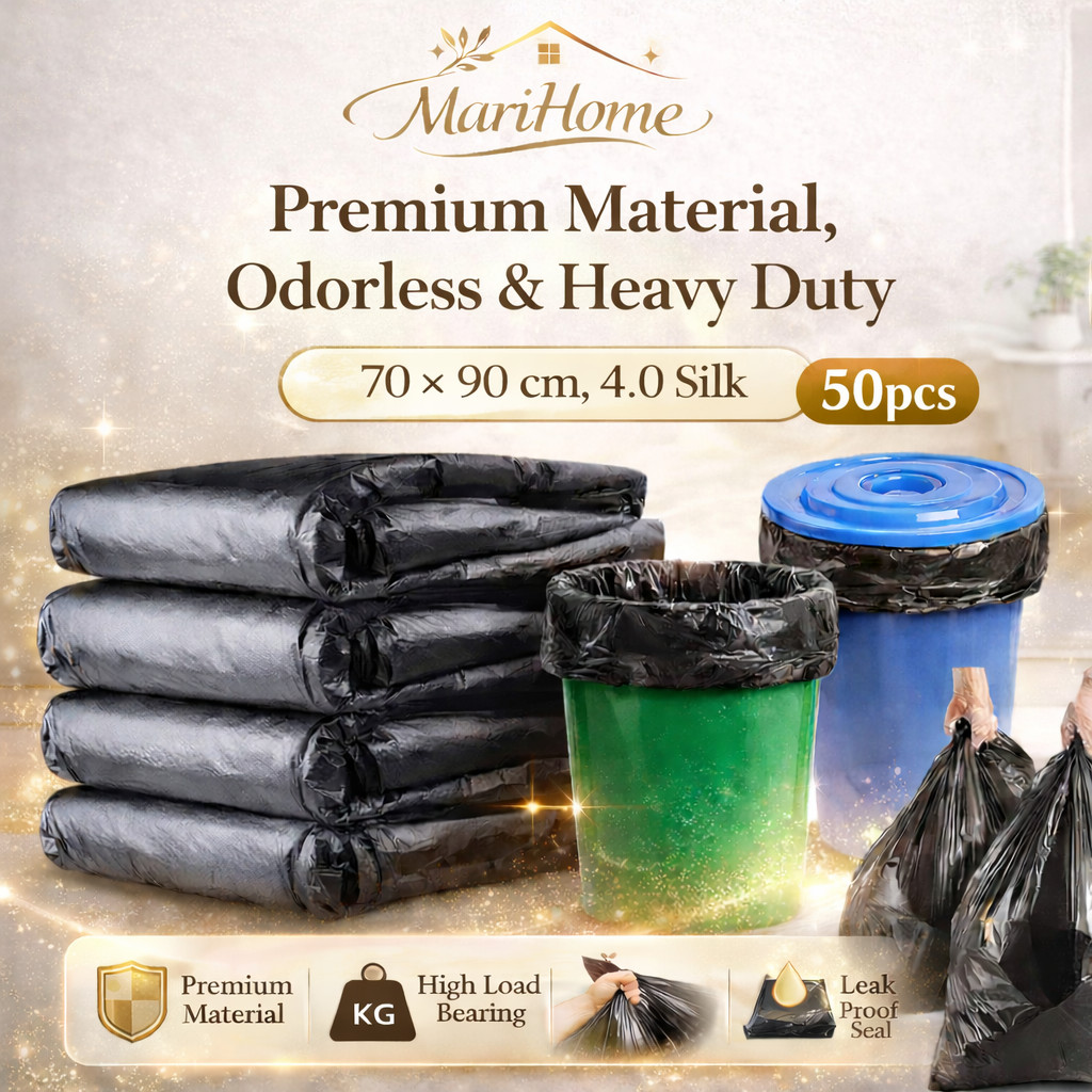 XXXL 70cmx90cmx4.0 50pcs Rubbish bag Beg sampah Garbage bag Plastik ...