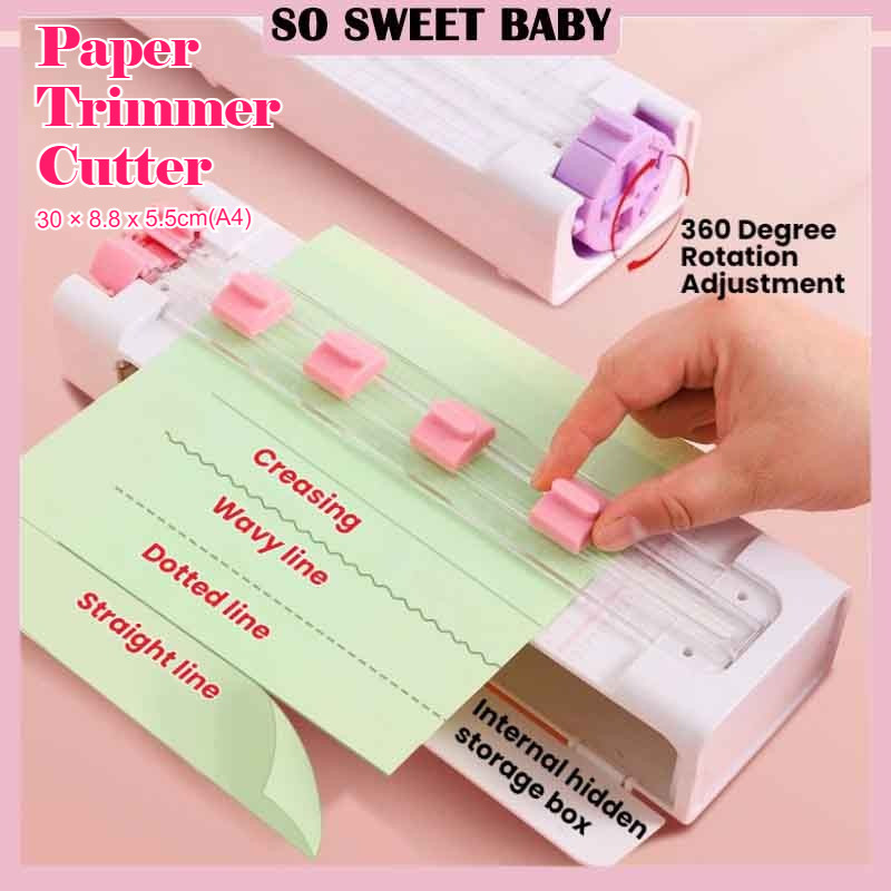 4 in 1 Paper Trimmer Cutter A4 Paper Cutter Dotted Line Cutting Office ...