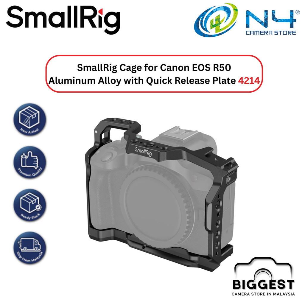 SmallRig R50 Cage for Canon R50 Camera, Aluminum Alloy with Quick ...