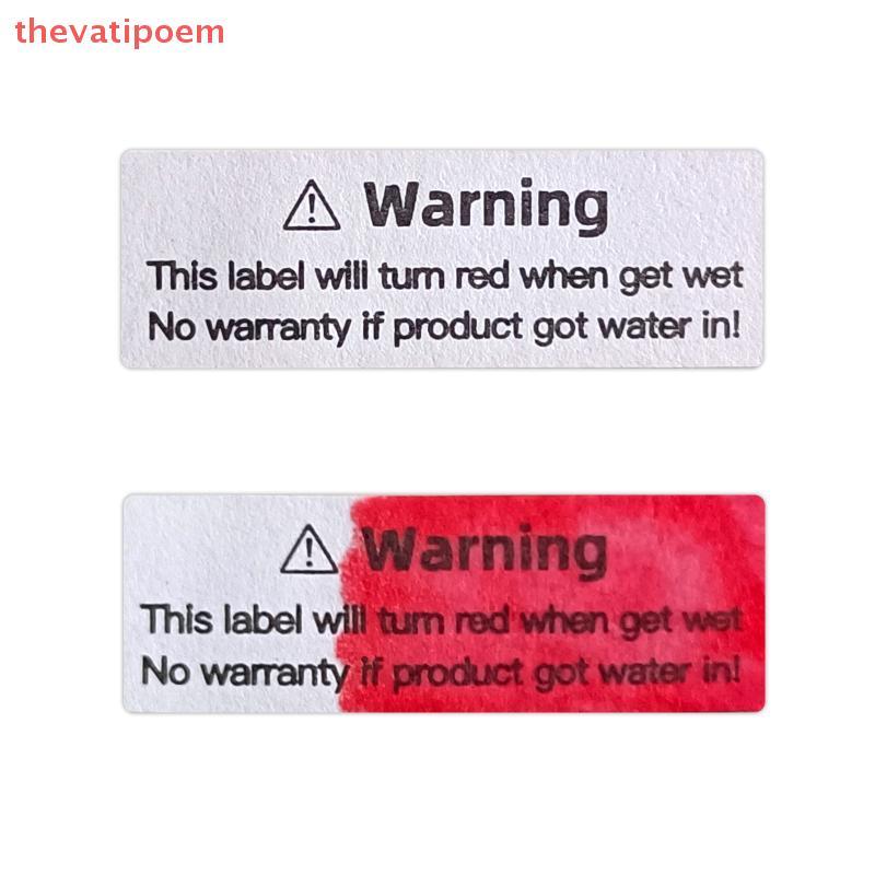 [thevatipoem] 100pcs 30x9mm Liquid Detection Label Water Sensitive ...