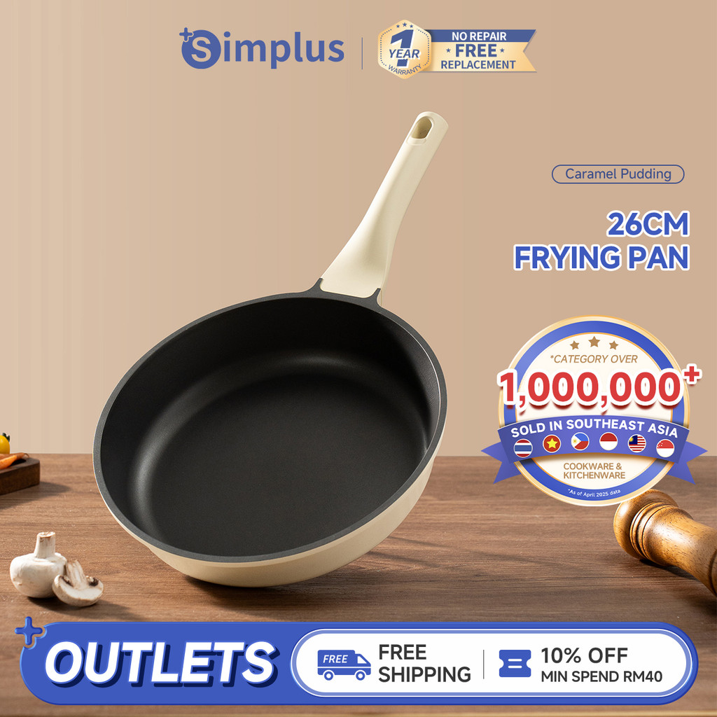 Simplus INSSA Frying Pan | 26cm Diameter | Creamy Mousse Series | Ultra ...
