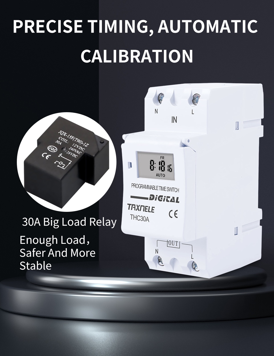 TAXNELE Din Rail 2 wire Weekly 7 Days Programmable Digital TIME SWITCH ...