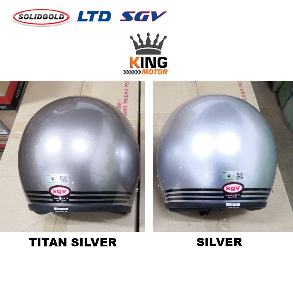 [100% ORIGINAL] SGV 99 HELMET-NEW TITAN SILVER | Shopee Malaysia