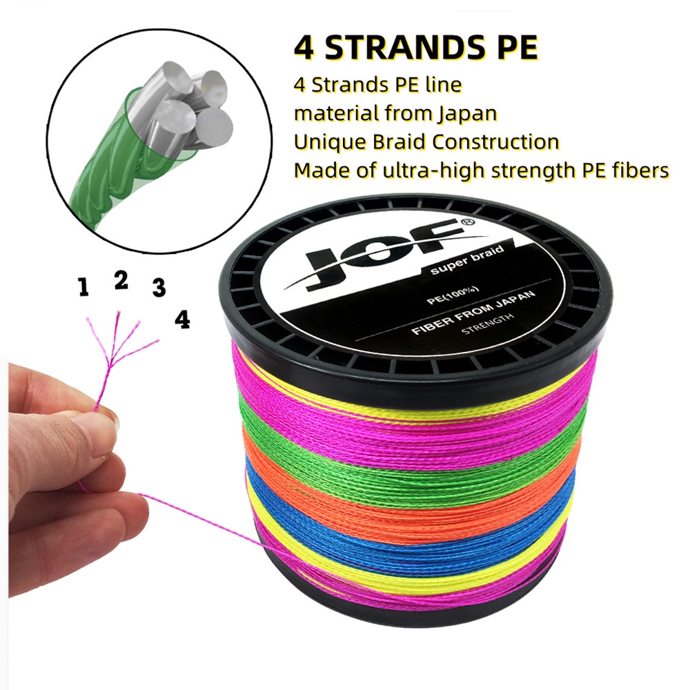 Braid Fishing Line Rope 100m 4 strand super strong smoother 100% PE Braided