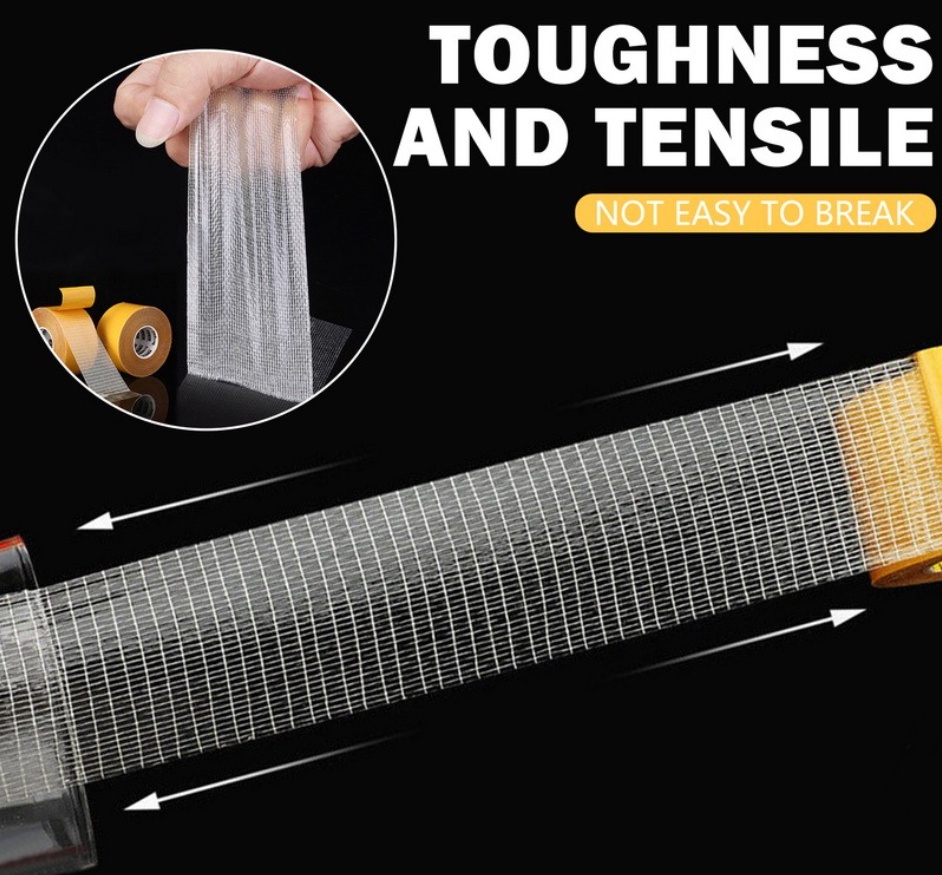 【READY STOCK】Double Sided Tape High Viscosity Grid Fiber Transparent ...