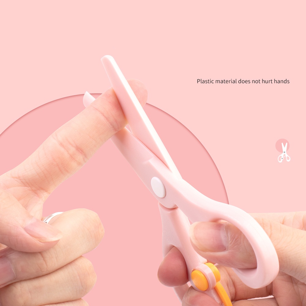 Pastel Colour Kids Safety Training Plastic Scissors Easy Bounce Blunt ...