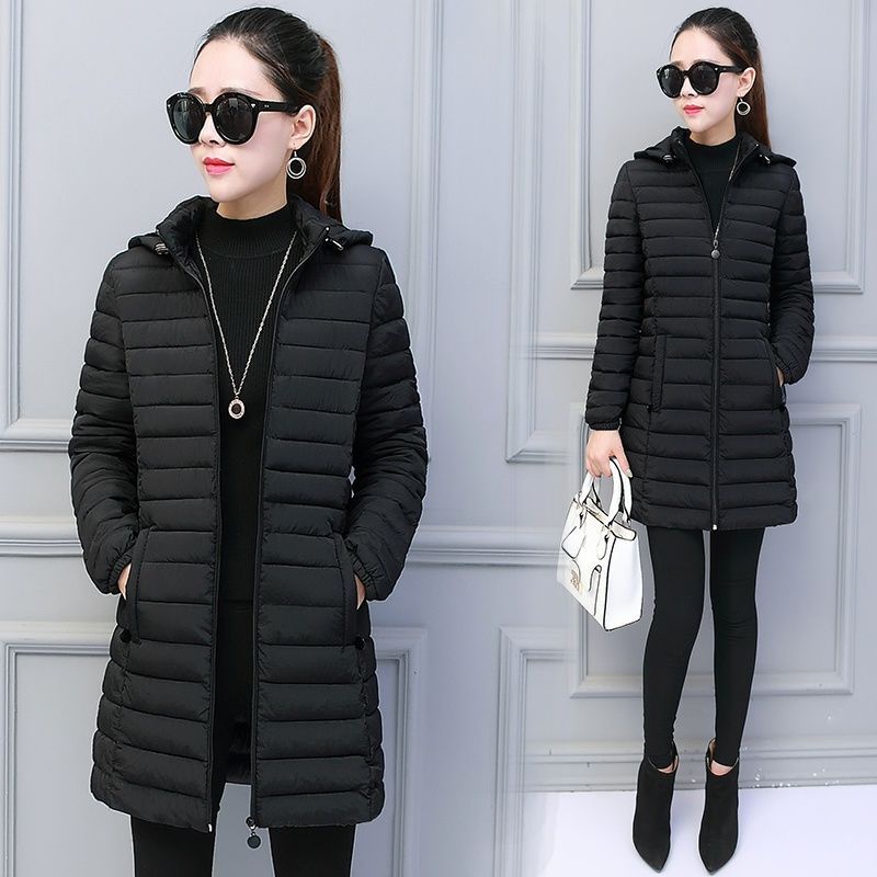 Autumn Winter Large Size Women's Mid-length Down Cotton Coats Loose ...