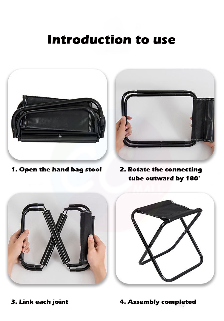 Mini Portable Folding Stool Ultra Light Outdoor Slacker Chair Hiking ...