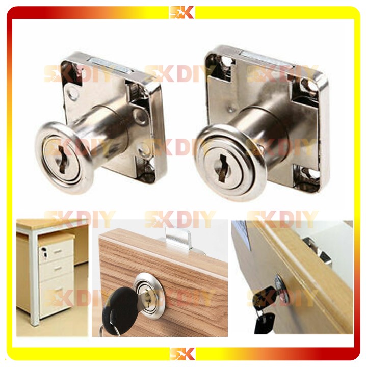 🇲🇾Drawer Cabinet Square Security Lock Drawer Lock Set Home Office ...
