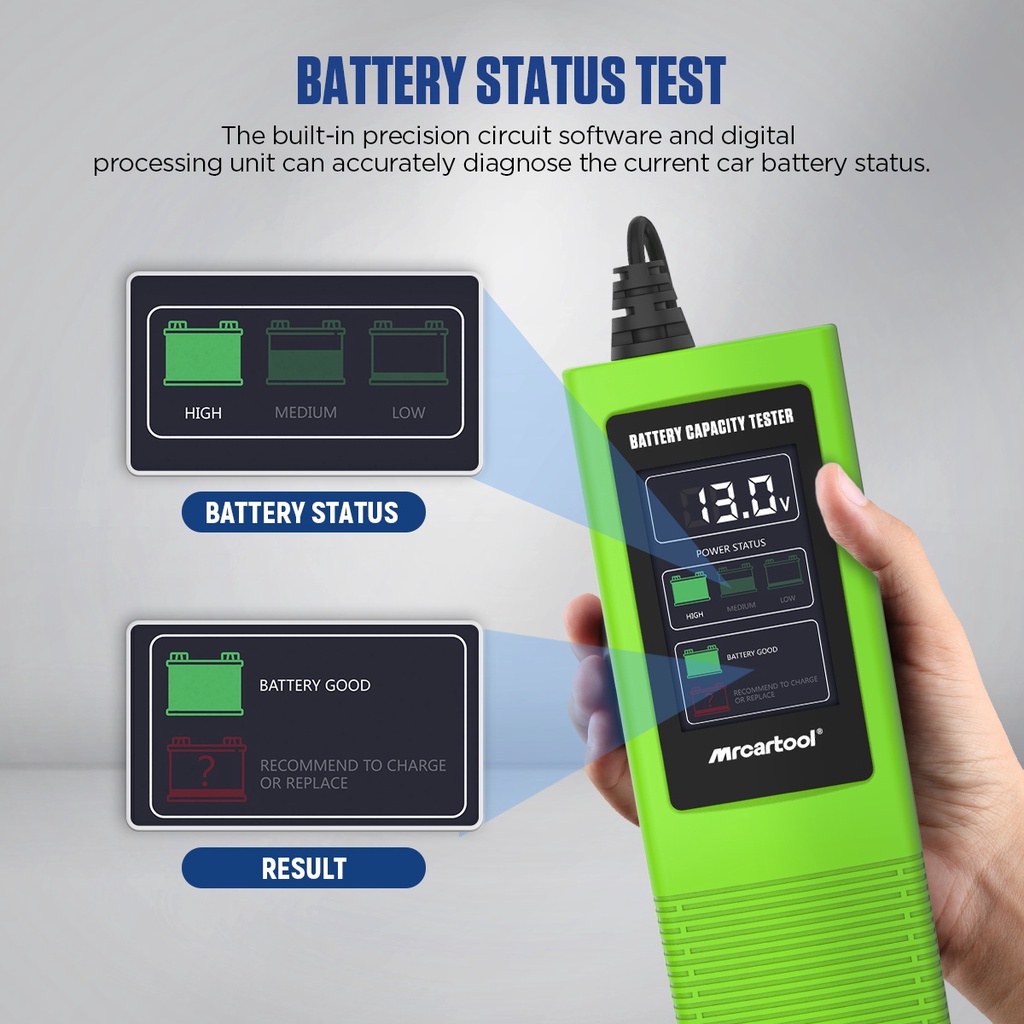 MRCARTOOL B50 Automotive Power Capacity Tester Voltage Detector Tool ...