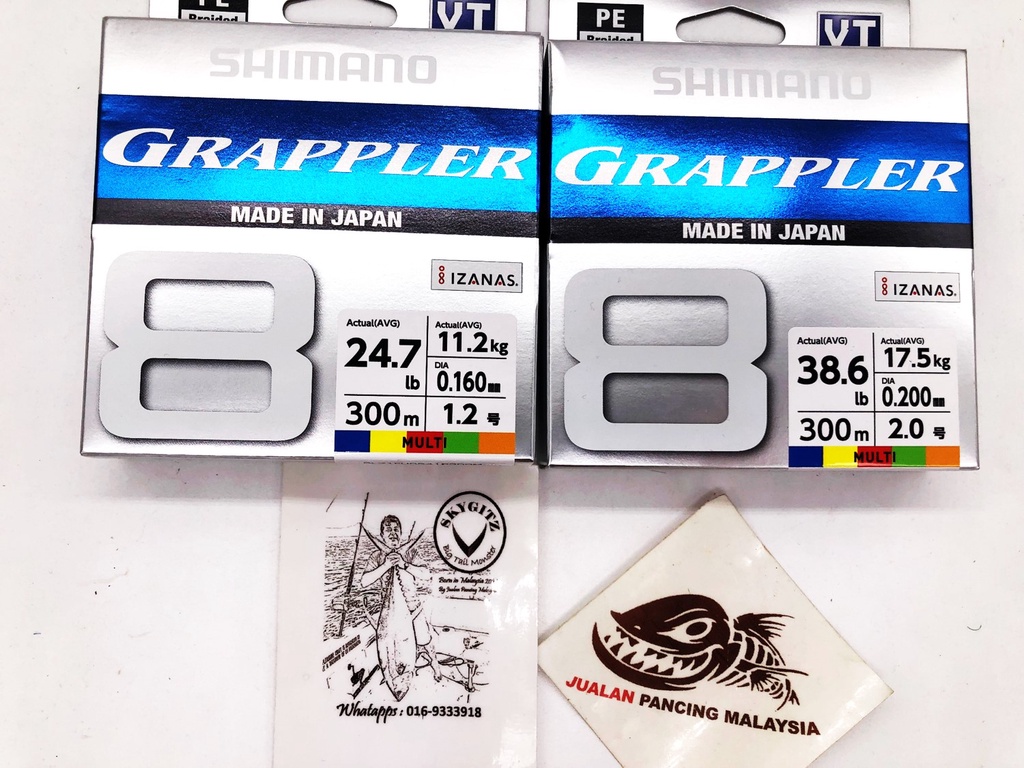 Fil De Pêche Shimano Grappler PL-71FU 8 P.E Line X8 - 300 M, 24.7 Lb, Multi, Neuf