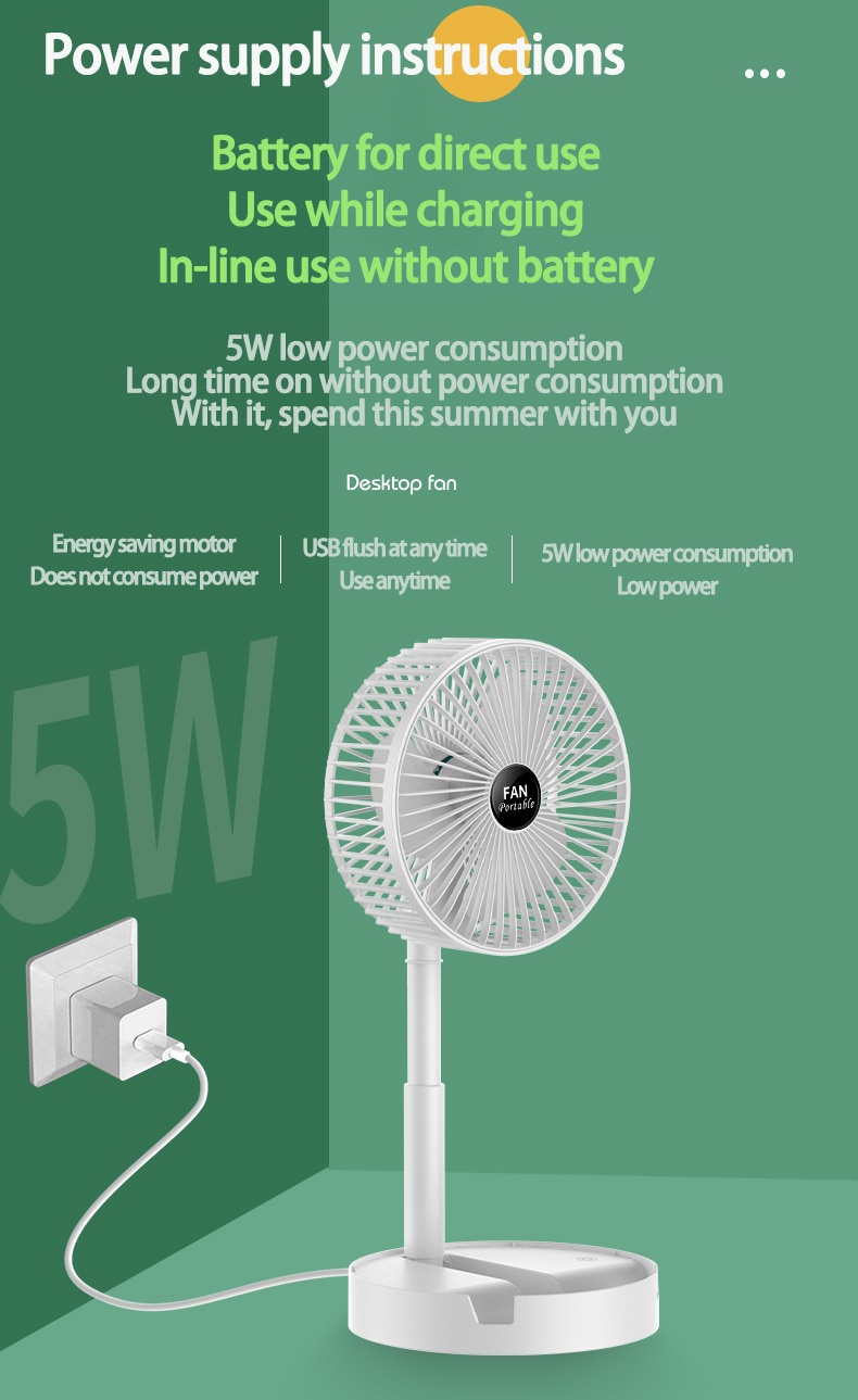 AXN Wall Table Fan Kipas USB Rechargeable Soft Light Wall Mount Ceiling ...
