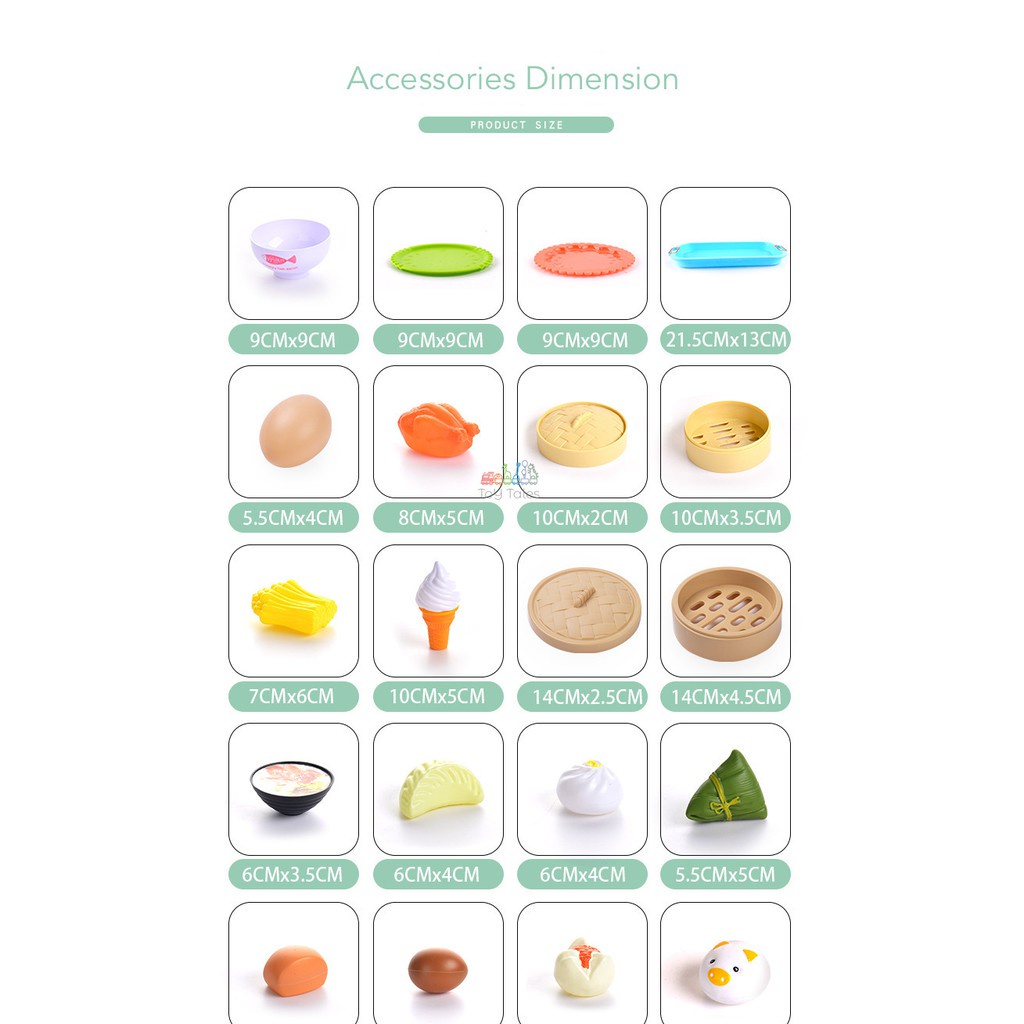 Dim Sum Food Toy [84pcs Box Set] Mini Food Toy Miniature Chinese ...