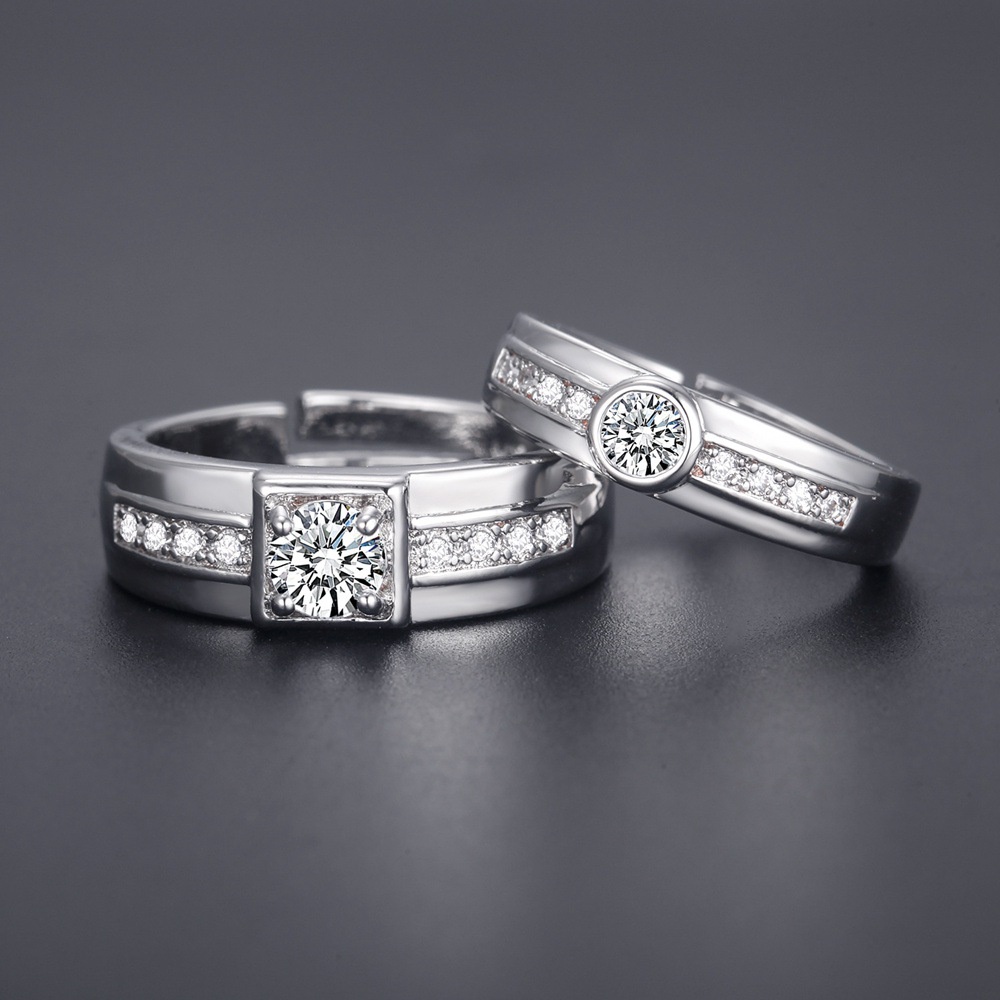【Ready Stock KL PROMOSI】Couple Rings Gift S925 Silver Man Men And Woman ...