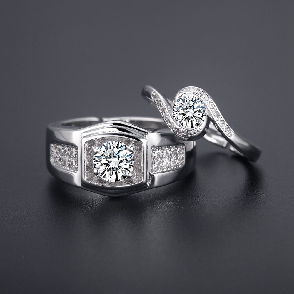 【Ready Stock KL PROMOSI】Couple Rings Gift S925 Silver Man Men And Woman ...