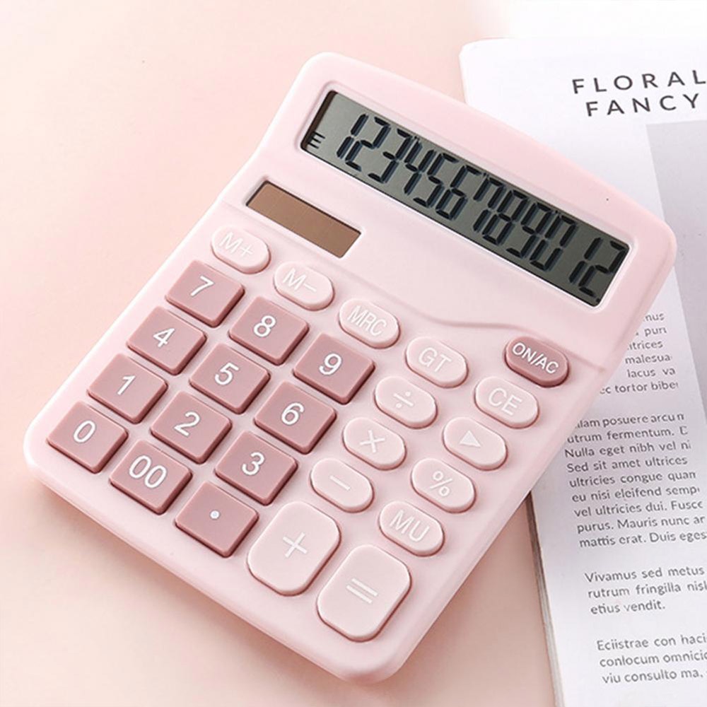 Ck Big Display Calculator 12 Digits Solar Battery Powered Office
