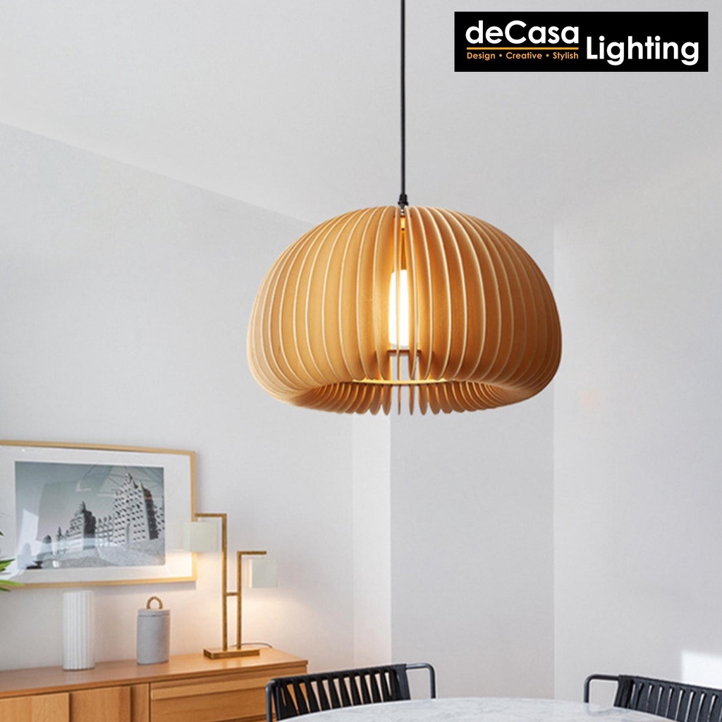 [D420MM] Decasa Lighting Muji Design Wood Pendant Light Indoor House ...