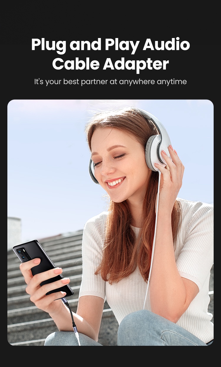 [DAC CHIP] UGREEN Original USB C to 3.5mm Audio Adapter compatible for