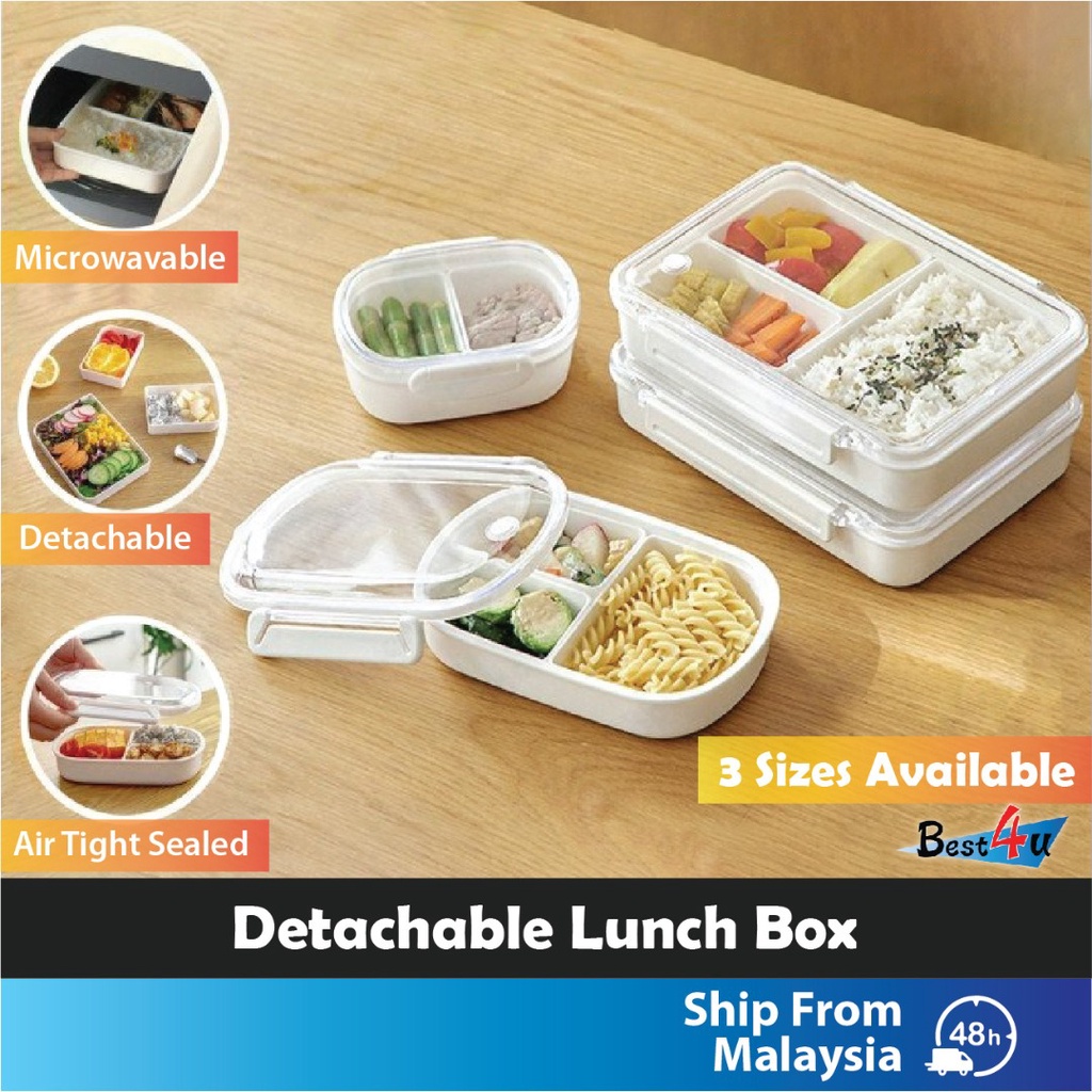 BEST4U Japanese Style Lunch Box Containers With Removable Compartments